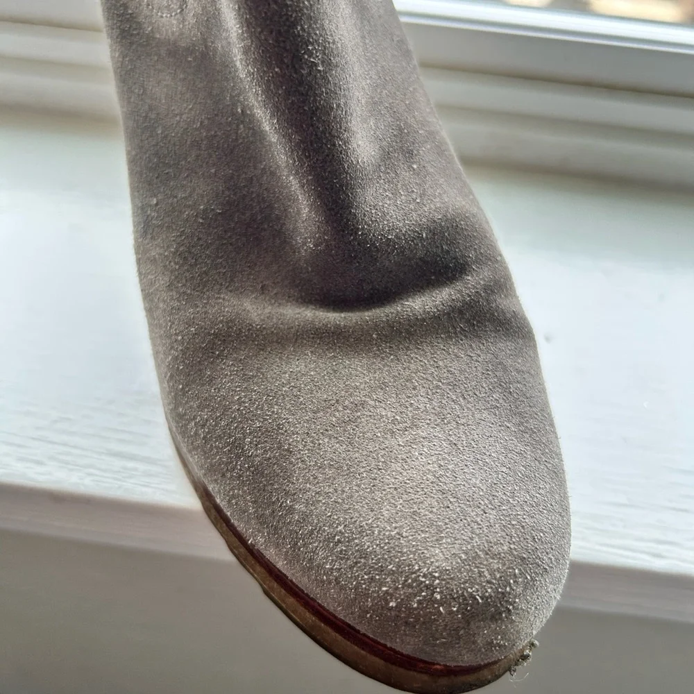 Prada Chelsea Suede Heeled Boots - Picture 16 of 16
